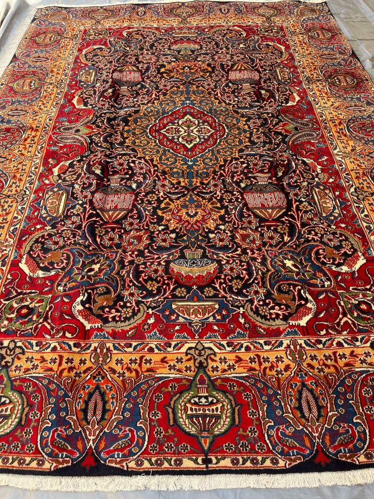 سجادة نسيج يدوي إيراني زيرخاكي | مقاس: 3x4 m