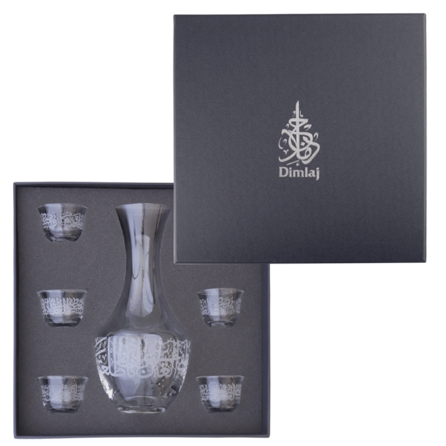 طقم مشروبات ثلث منقوش (7 قطع) من Dimlaj