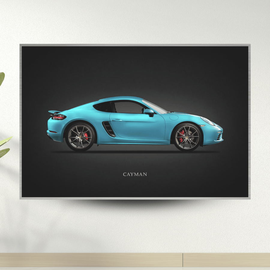 Printed artistic wall panel - Porsche Cayman sports car