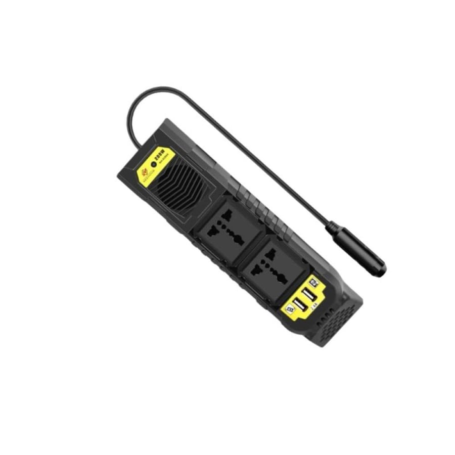 محول طاقة بقدرة 200 واط مع منافذ USB ومخارج كهربائية