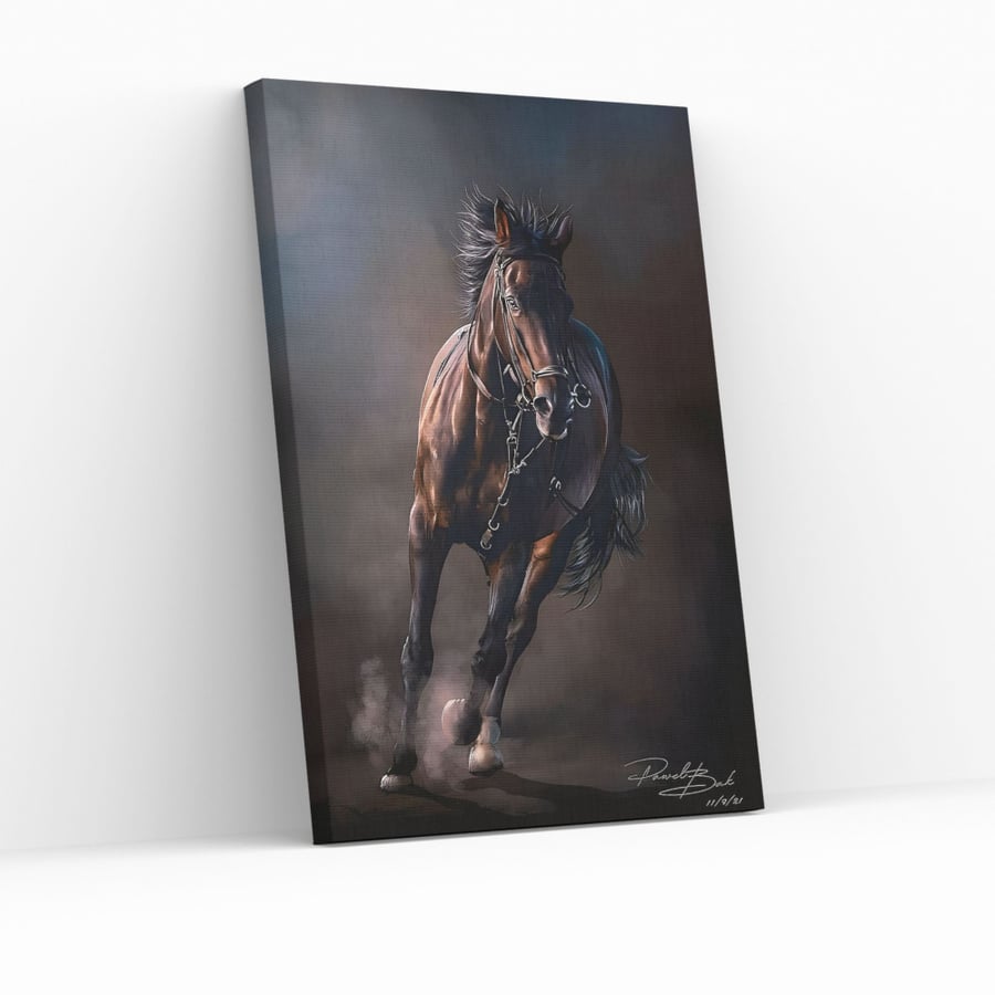 الخيل - لوحة جدارية مطبوعة فنية وديكور