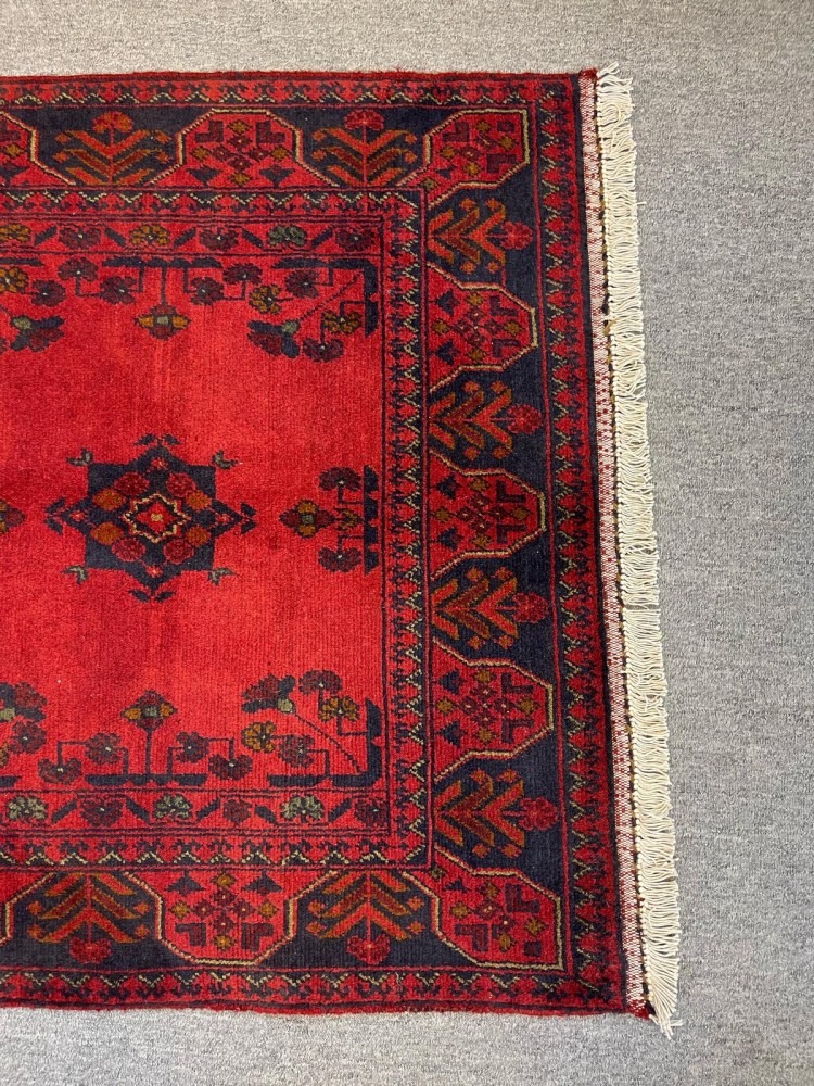 سجادة افغاني خال محمدي يدوية | مقاس: 1x1.5 m