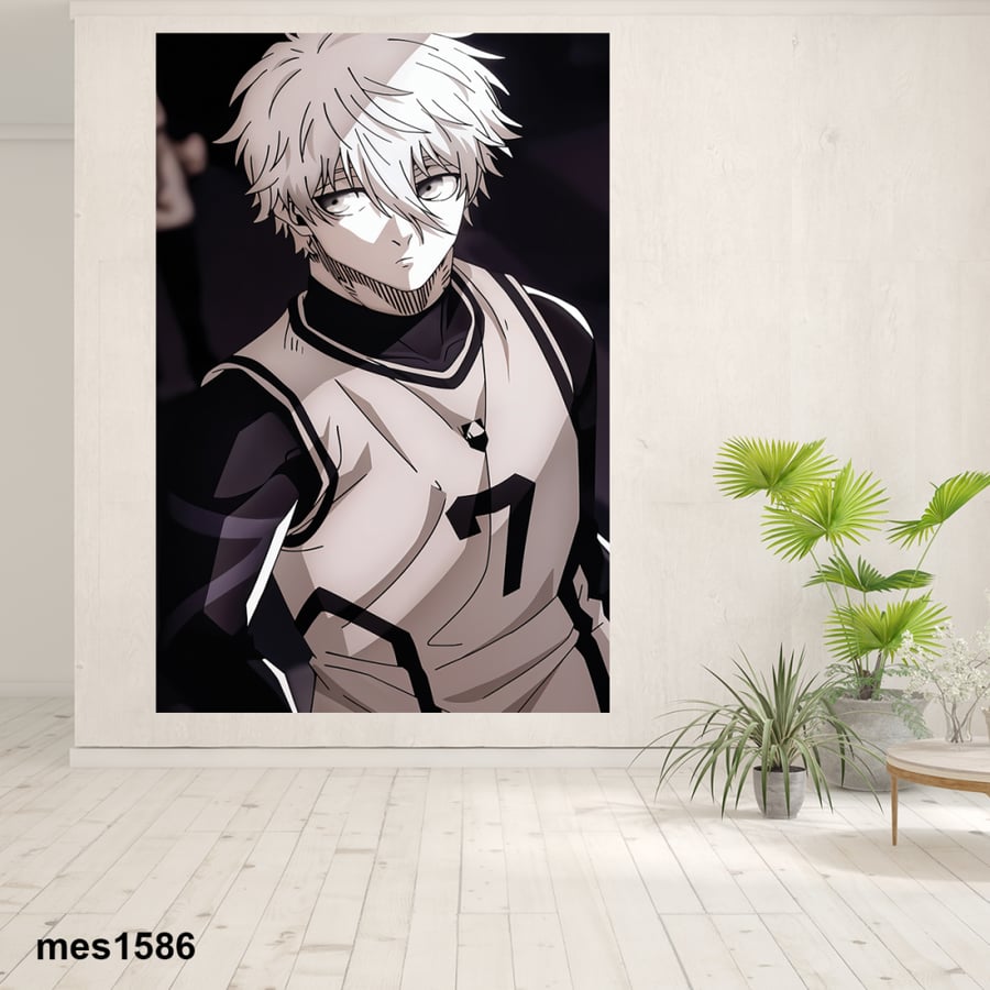 لوحة جدارية مطبوعة على لوح اكريلك من انمي Blue Lock /القفل الازرق