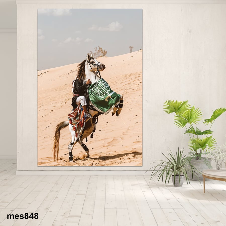لوحة جدارية مطبوعة فنية وديكور - صورة خيل