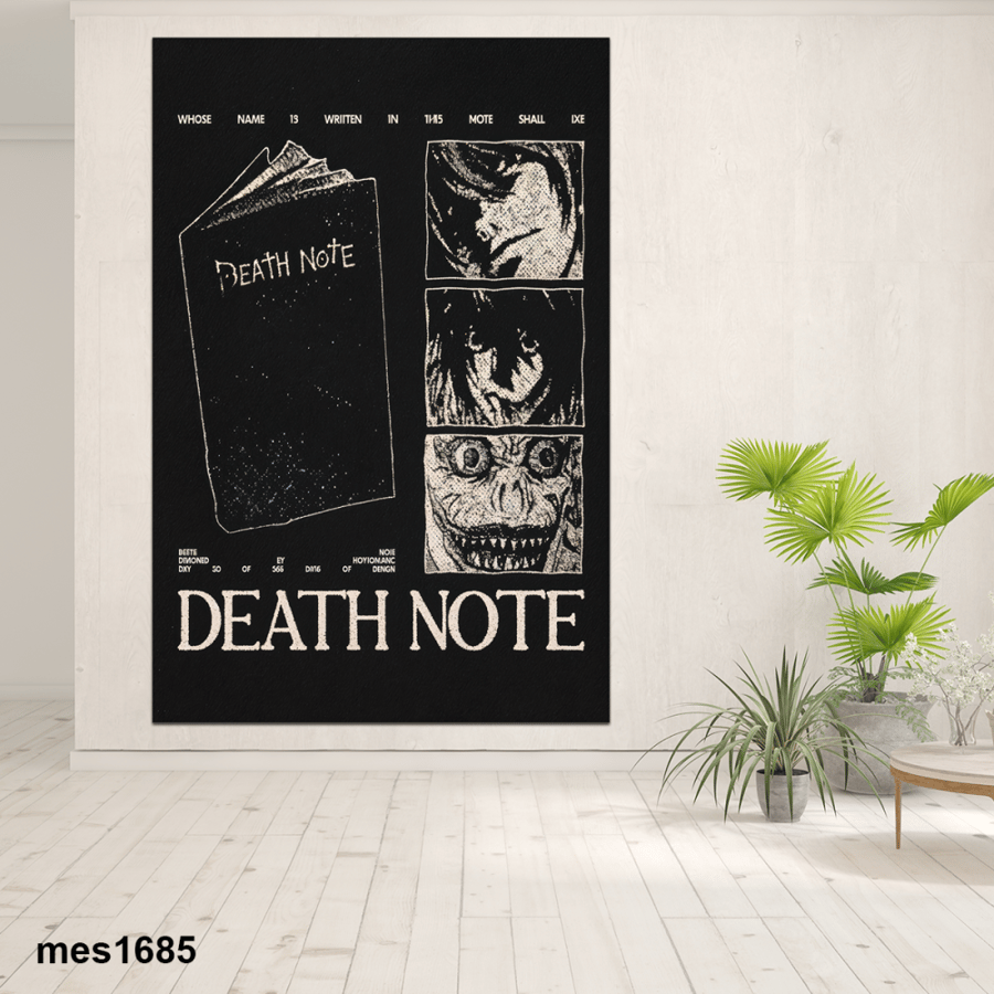 لوحة جدارية مطبوعة على لوح اكريلك من انمي DEATH NOTE / مذكرة الموت