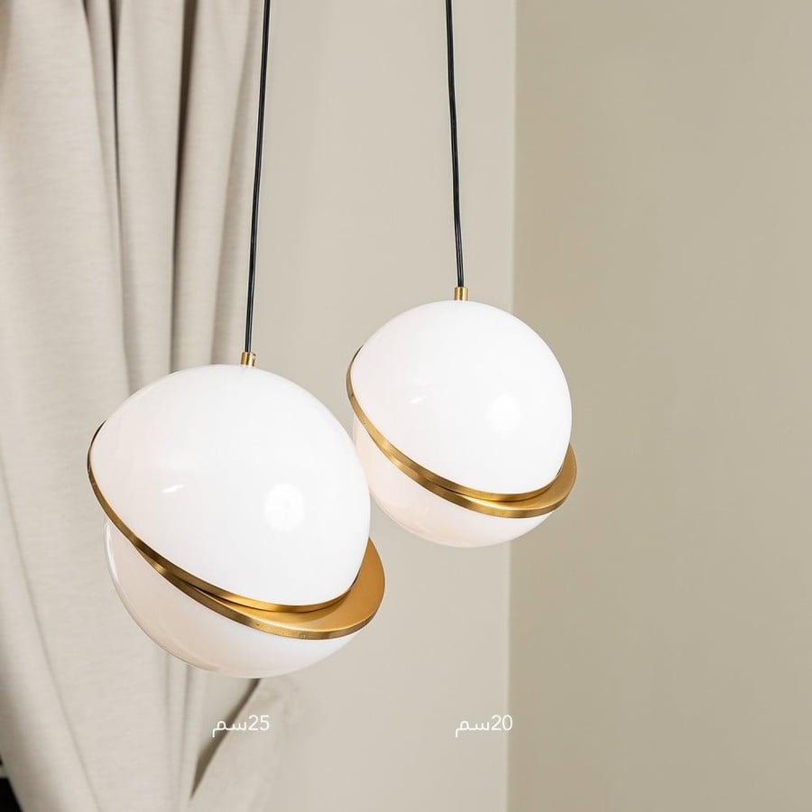 لمبة علاقي زجاج كبيرة دائرية