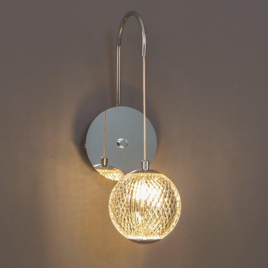 ابليك جداري مودرن إضاءة led فضي