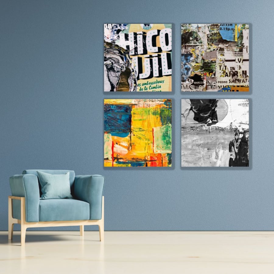 Set of 4 Prints - Abstract Art