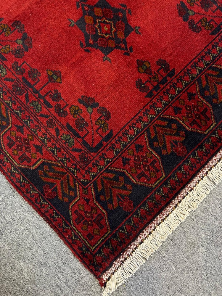 سجادة افغاني خال محمدي يدوية | مقاس: 1x1.5 m
