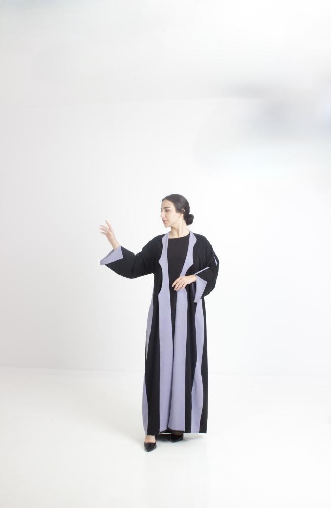 Black & Purple Abaya 002