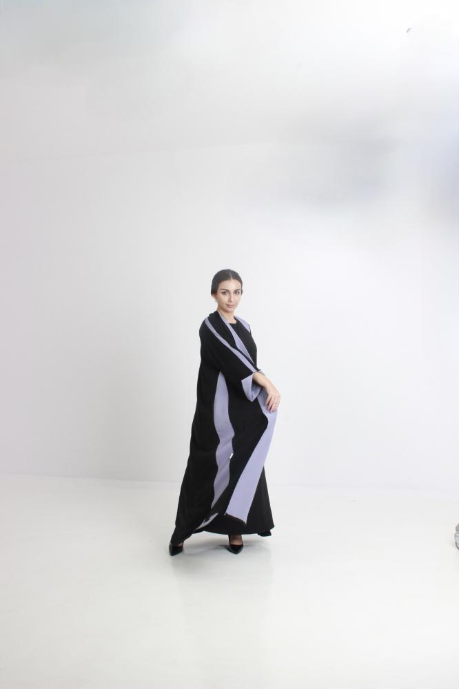 Black & Purple Abaya 002