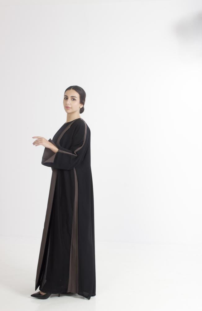 Black & Olive green abaya 002
