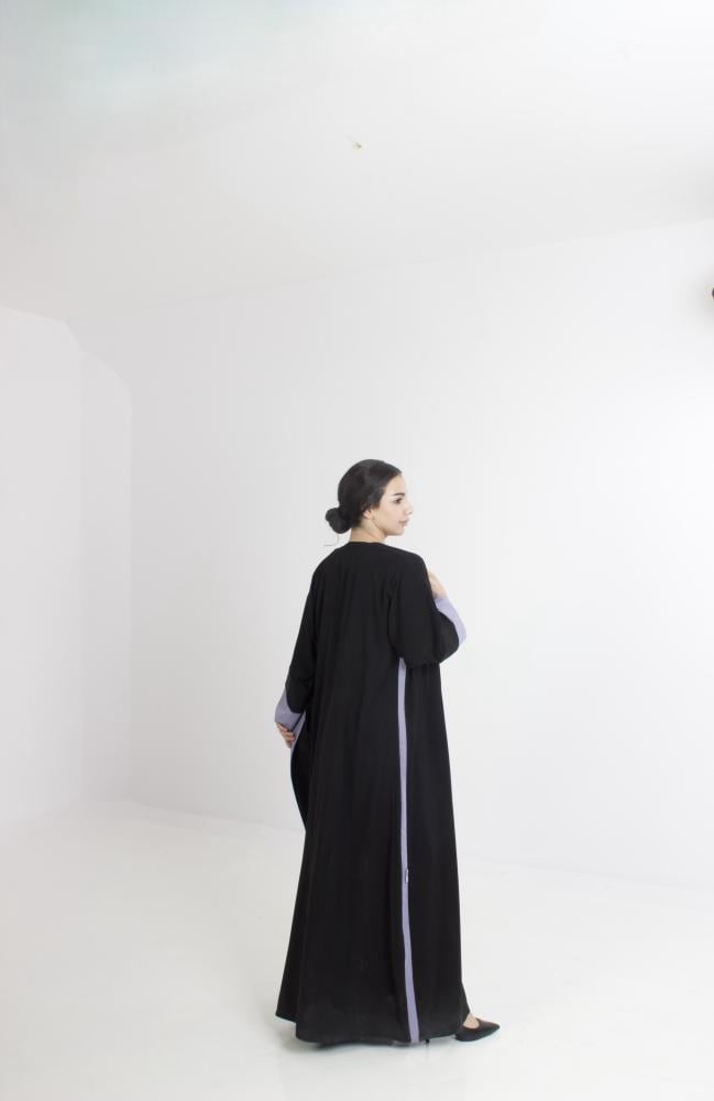 Black & Purple Abaya 001