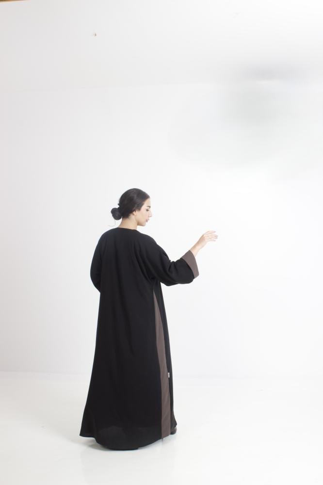 Black & Olive green Abaya 001