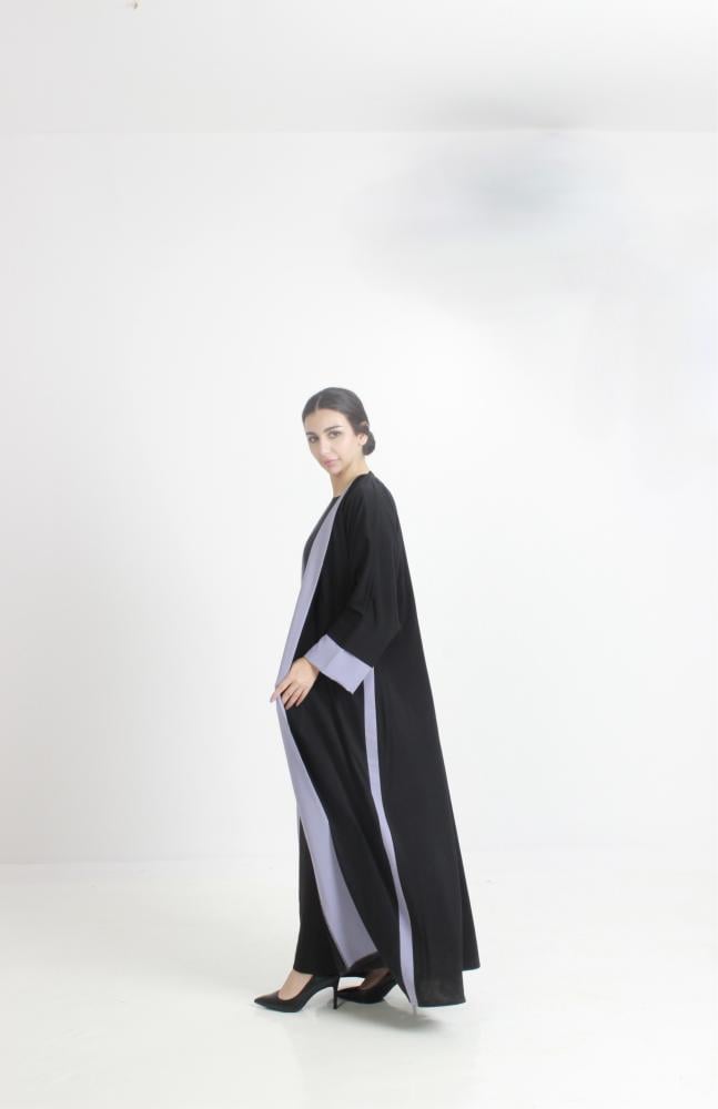 Black & Purple Abaya 001