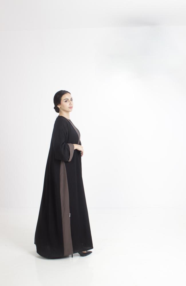 Black & Olive green Abaya 001