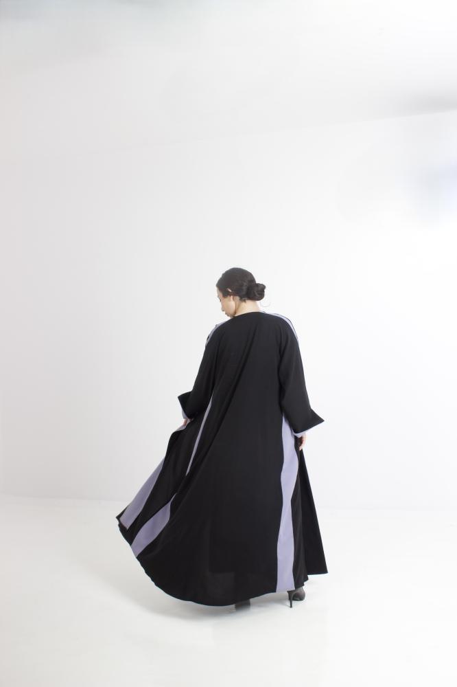 Black & Purple Abaya 002