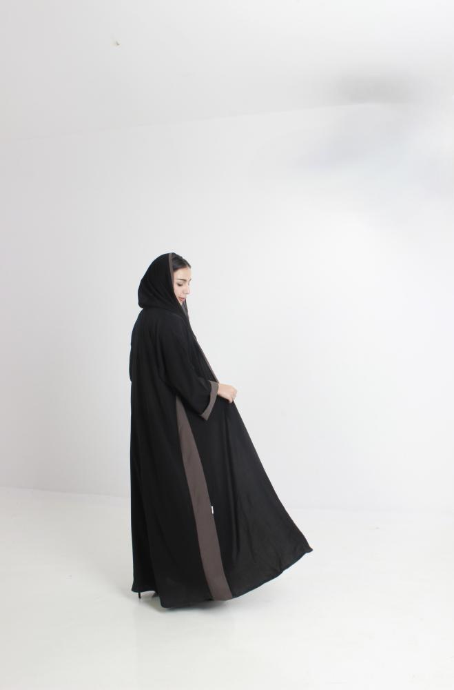 Black & Olive green Abaya 001