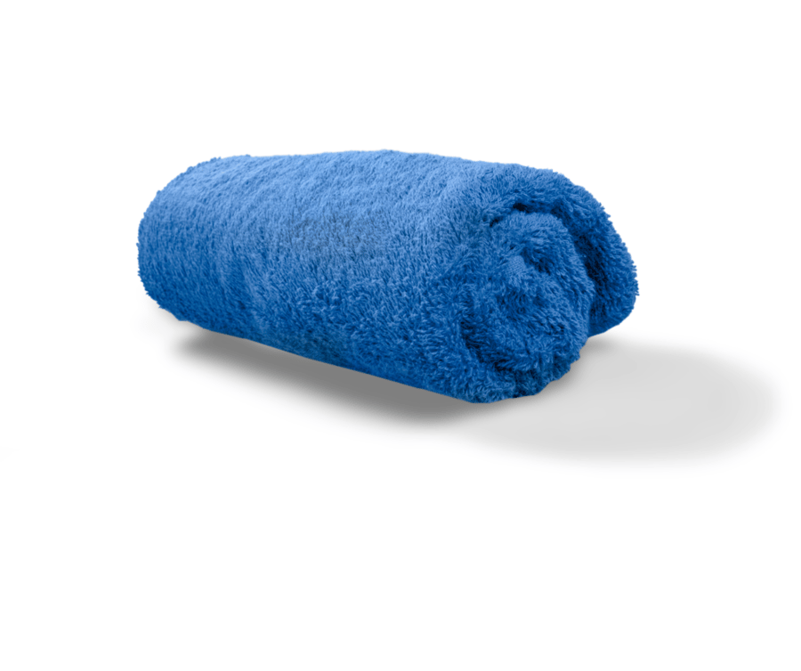 Blue microfiber towel, double-sided, 155×60