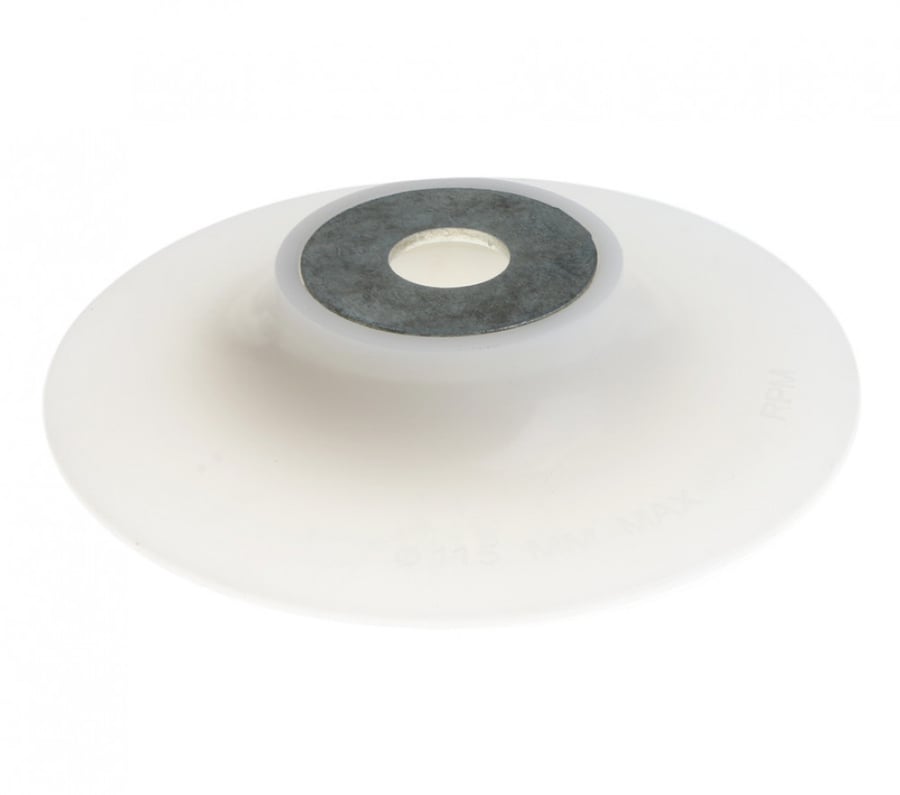 White rubber sanding pad 7"