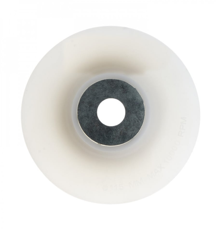 White rubber sanding pad 7"
