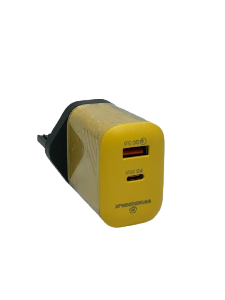 winmax - شاحن جداري 65 واط أصفر