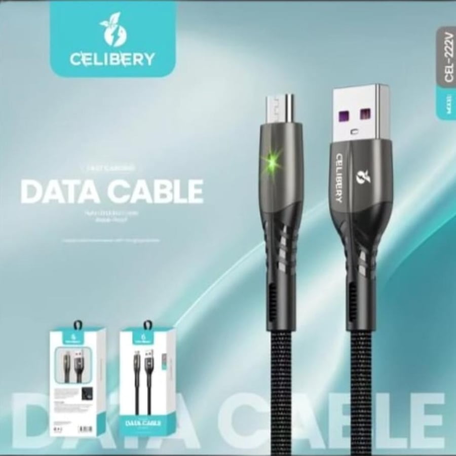 Celibery - كابل شحن ومزامنة بيانات USB إلى مايكرو نايلون مضفر