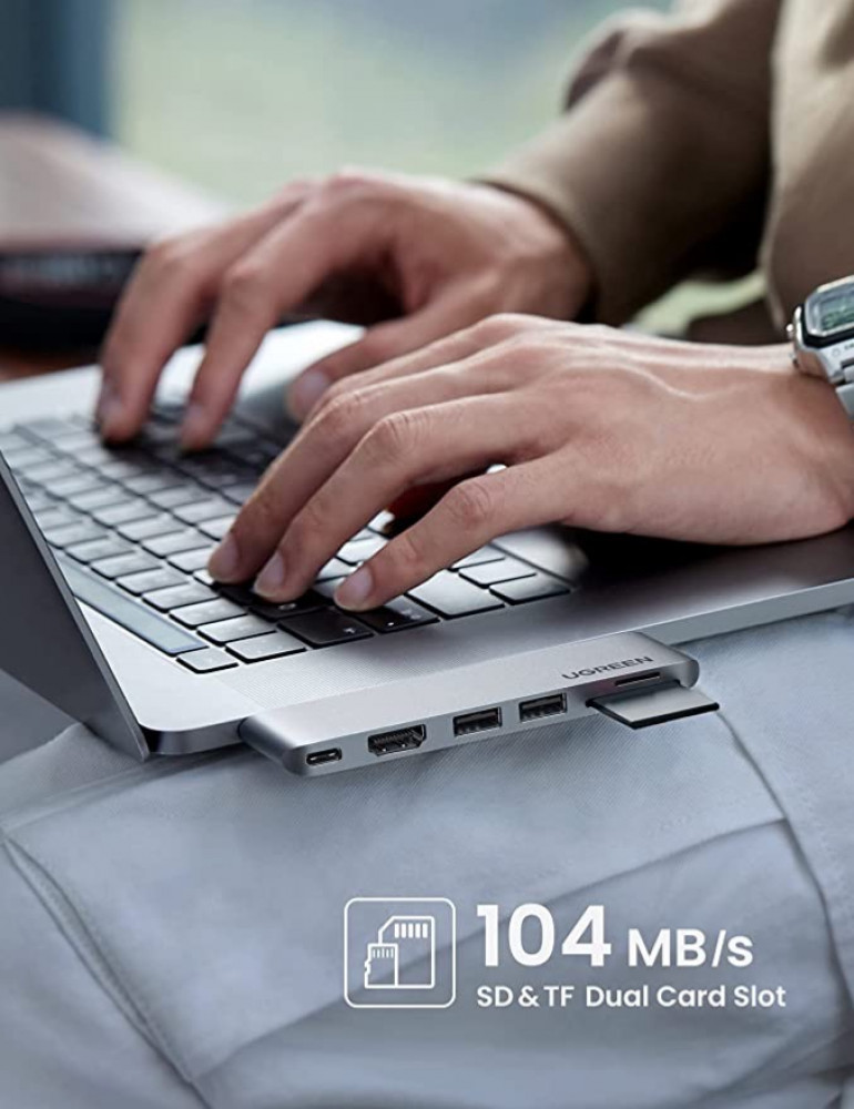 يوجرين -قاعدة USB C، محول قاعدة C 6 في 2