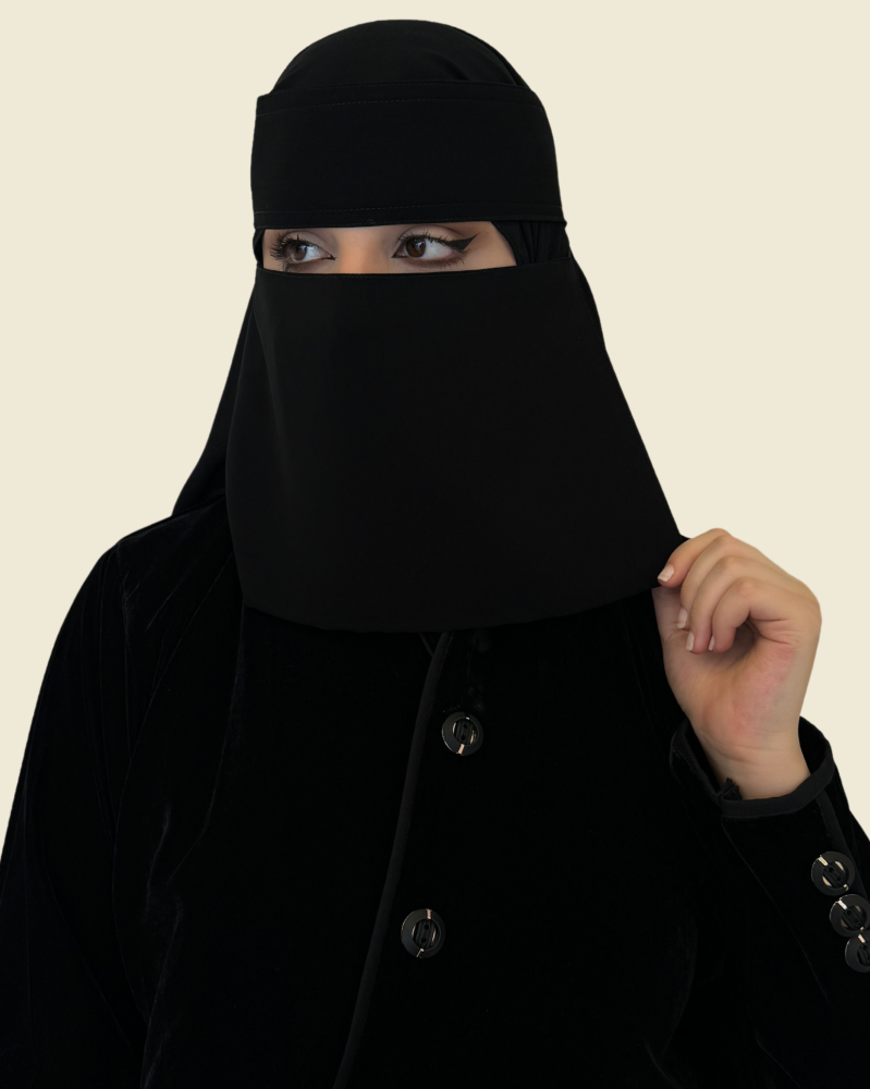 نقاب قصير - مغاط مائل - لاصق