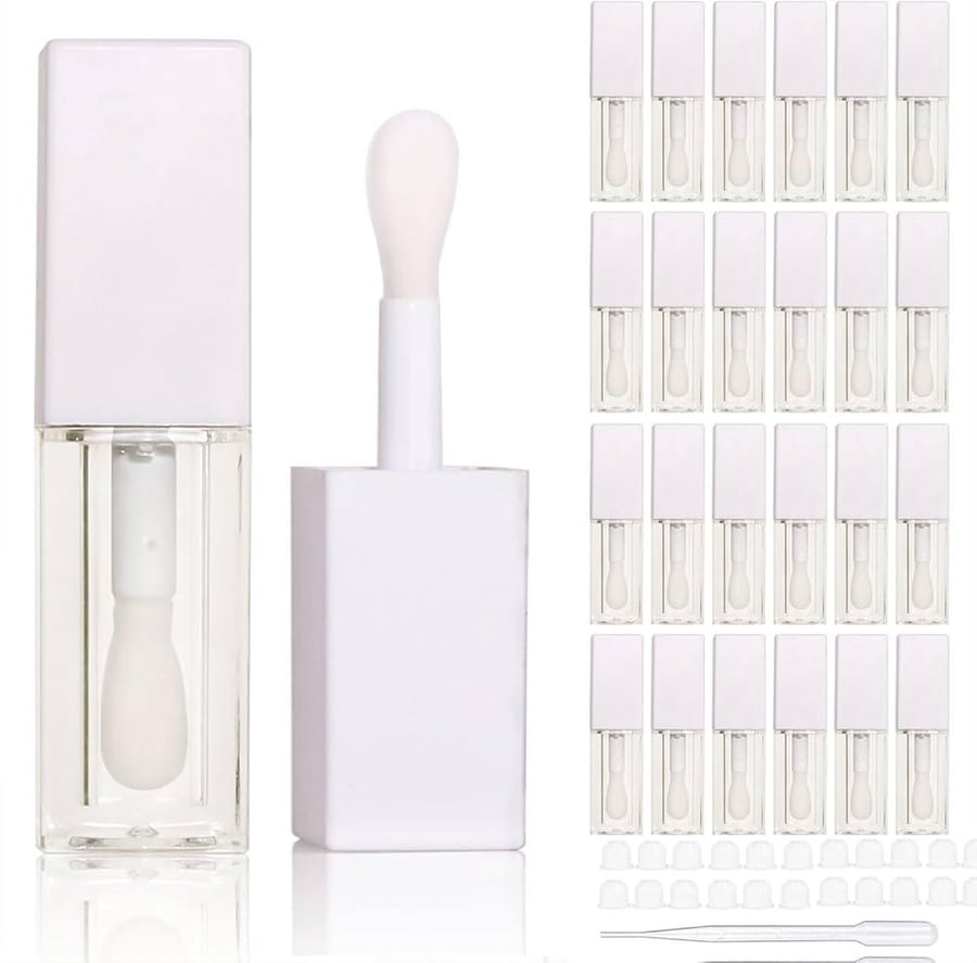 Empty square 5ml lip gloss bottles
