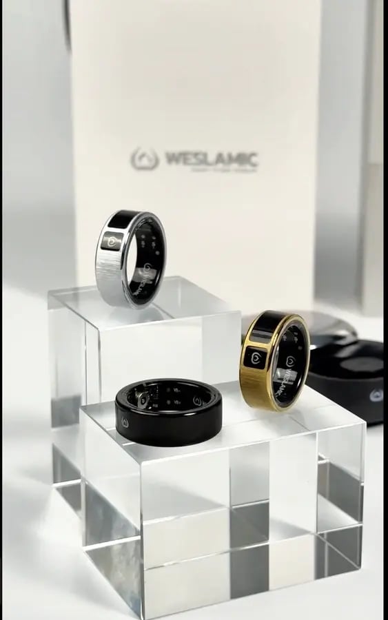 خاتم ذكي للتسبيح  اسود–         NAWA Smart Tasbih Ring – by WESLAMIC