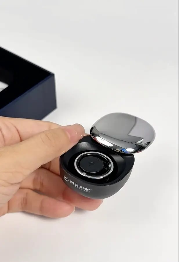 خاتم ذكي للتسبيح  اسود–         NAWA Smart Tasbih Ring – by WESLAMIC