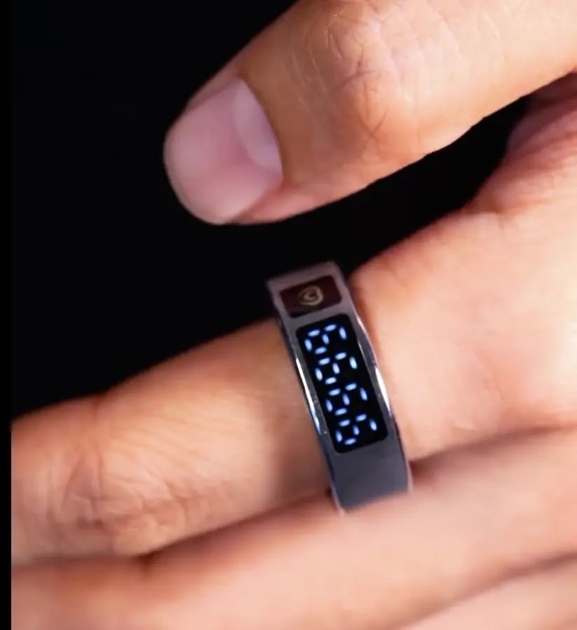 خاتم ذكي للتسبيح  اسود–         NAWA Smart Tasbih Ring – by WESLAMIC