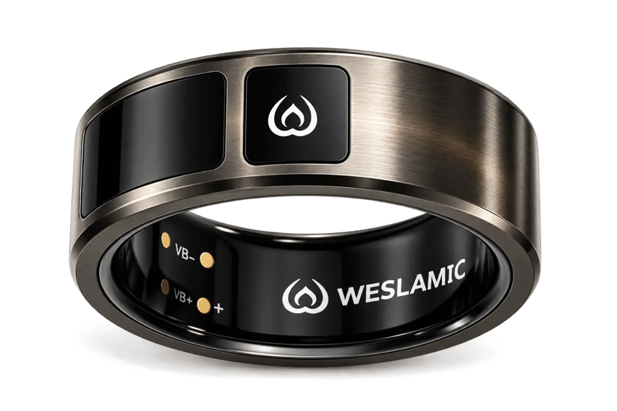 خاتم ذكي للتسبيح  اسود–         NAWA Smart Tasbih Ring – by WESLAMIC