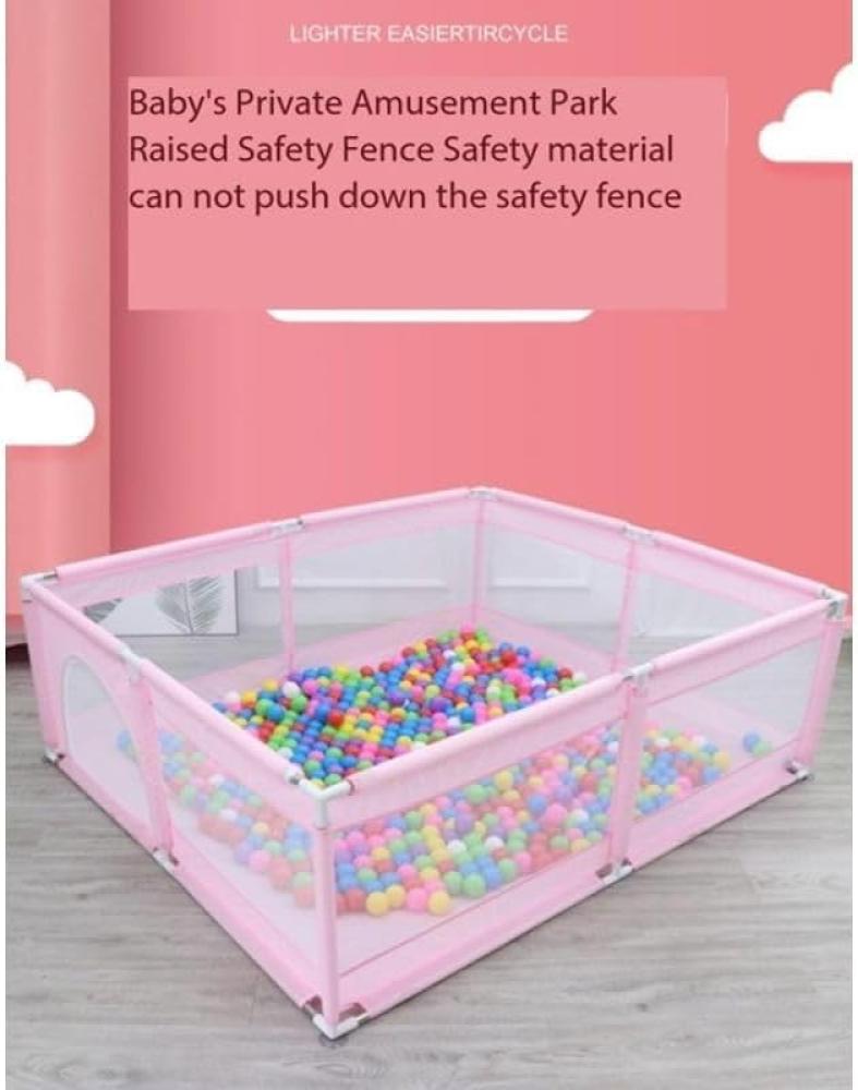 Children's playpen made of durable plastic with soft lining and safe fence, includes 20 colorful plastic balls, 150x120x65 cm - BL-13-A