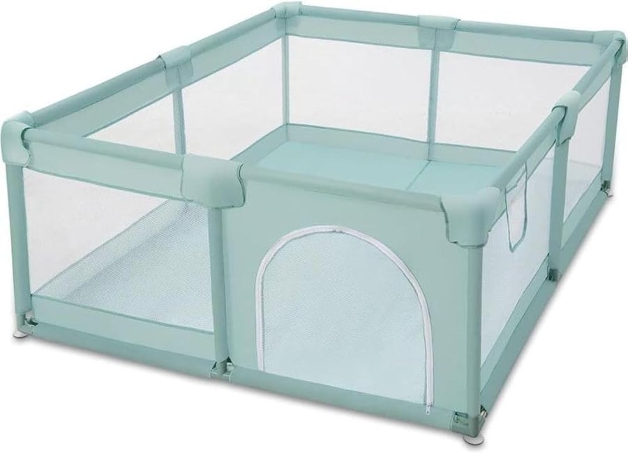 Children's playpen made of durable plastic with soft lining and safe fence, includes 20 colorful plastic balls, 150x120x65 cm - BL-13-A