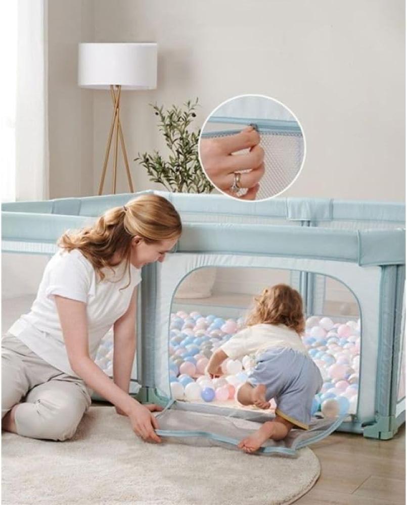 Children's playpen made of durable plastic with soft lining and safe fence, includes 20 colorful plastic balls, 150x120x65 cm - BL-13-A