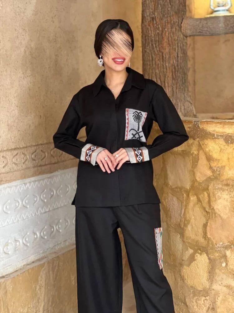 قميص يوم التأسيس بأطراف سدو