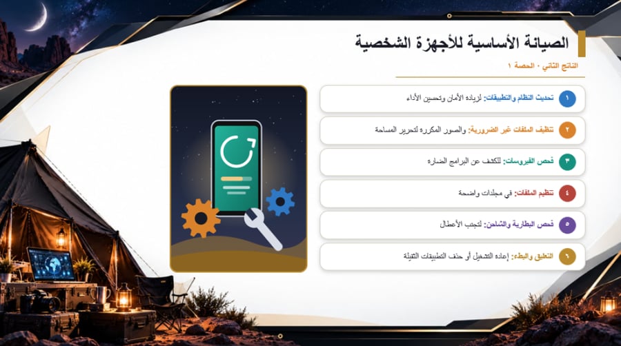 المجال الكشفي ( مخيمي التقني) للمرحلة المتوسطة