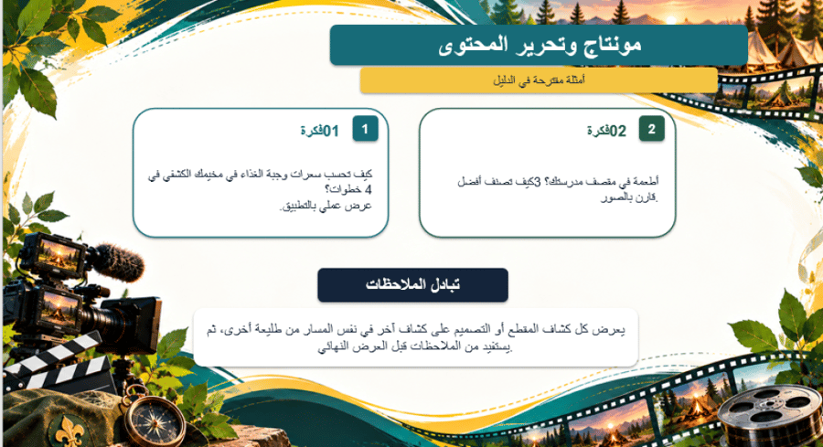 المجال الكشفي ( مهرجان الأفلام الكشفية الصحية) المرحلة الثانوية