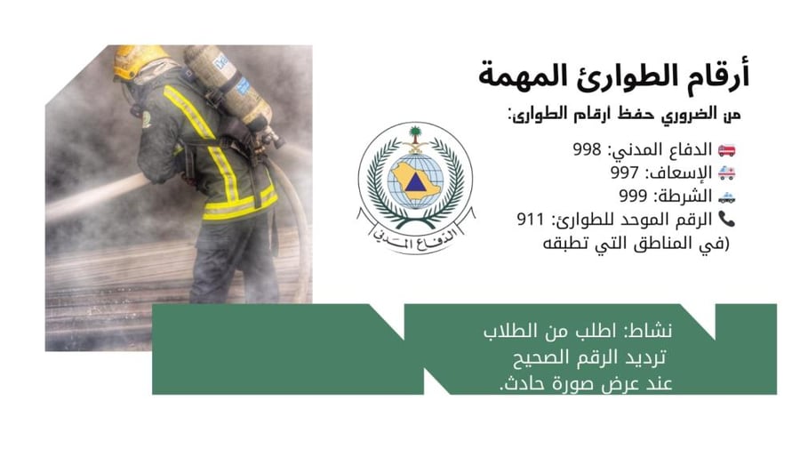 بوربوينت اليوم العالمي لدفاع المدني 1447 ه