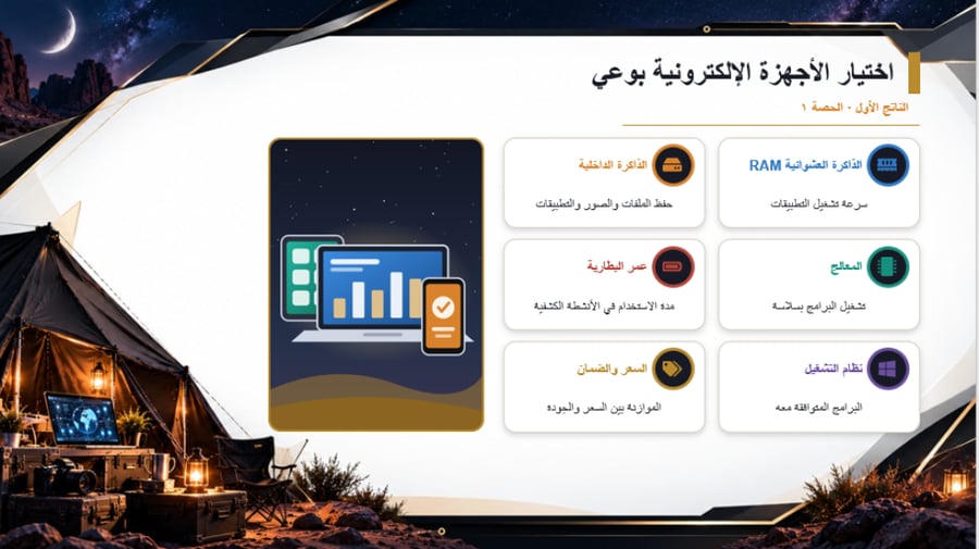 المجال الكشفي ( مخيمي التقني) للمرحلة المتوسطة