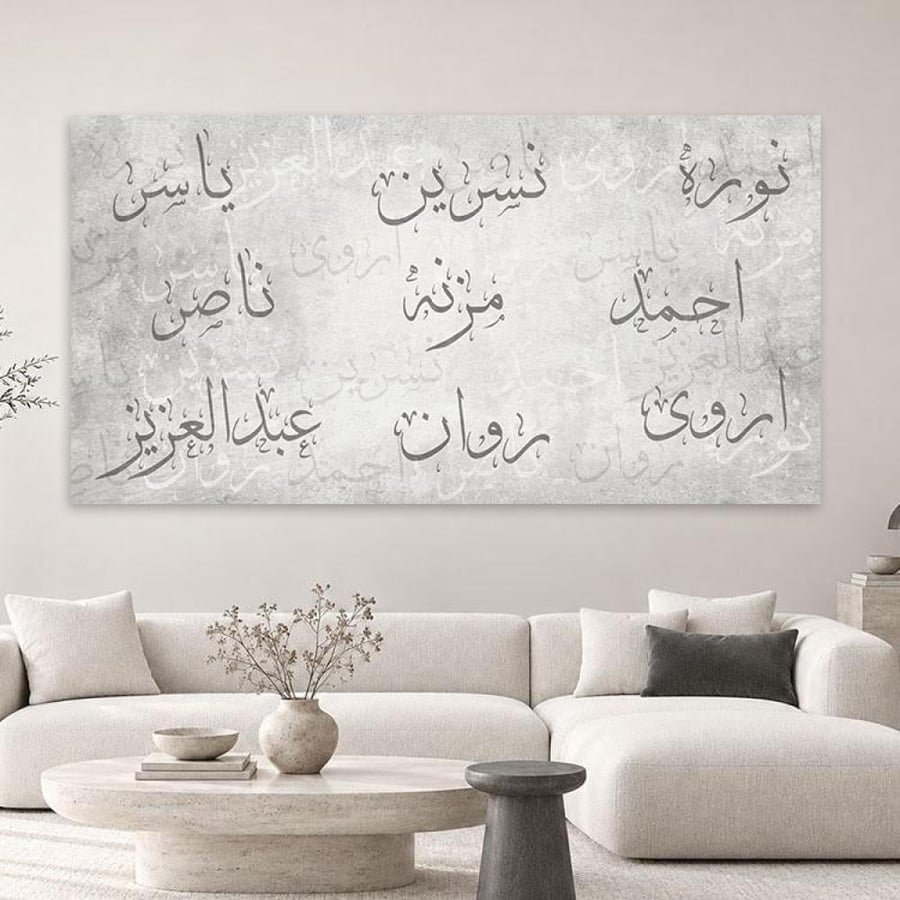 لوحــــات أسماء العائلة بتصميم مودرن