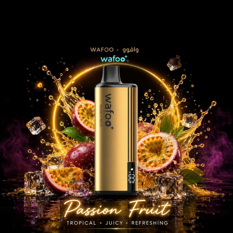 فيب سحبة وافو 16 ألف موشة نكهة باشن فروت - WAFOO 16000 Puffs Passion Fruit