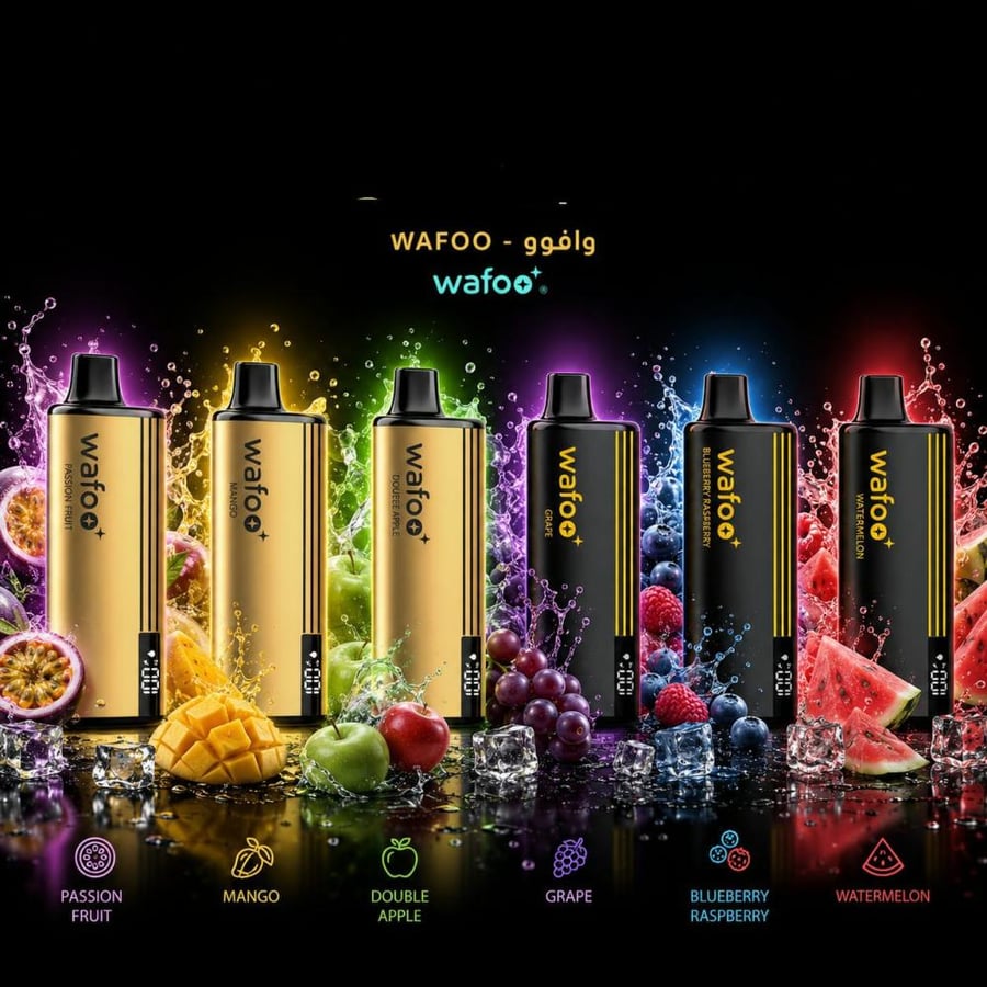 فيب سحبة وافو 16 ألف موشة نكهة مانجو - WAFOO 16000 Puffs Mango