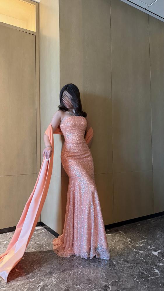 Peach Coral Mermaid