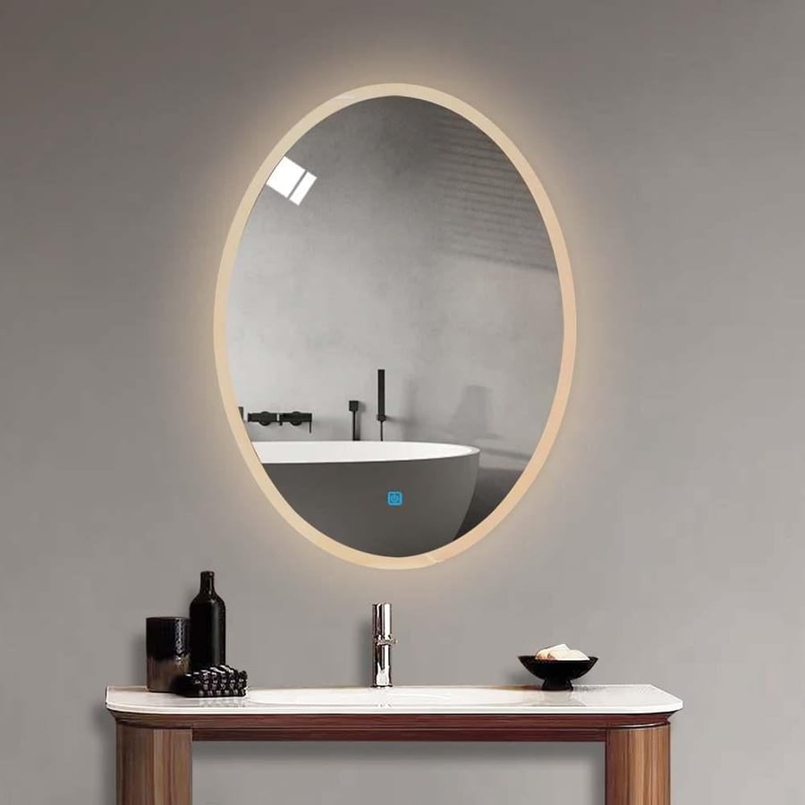 مراية بيضوي ليد LED ثلاثة الوان 150x70