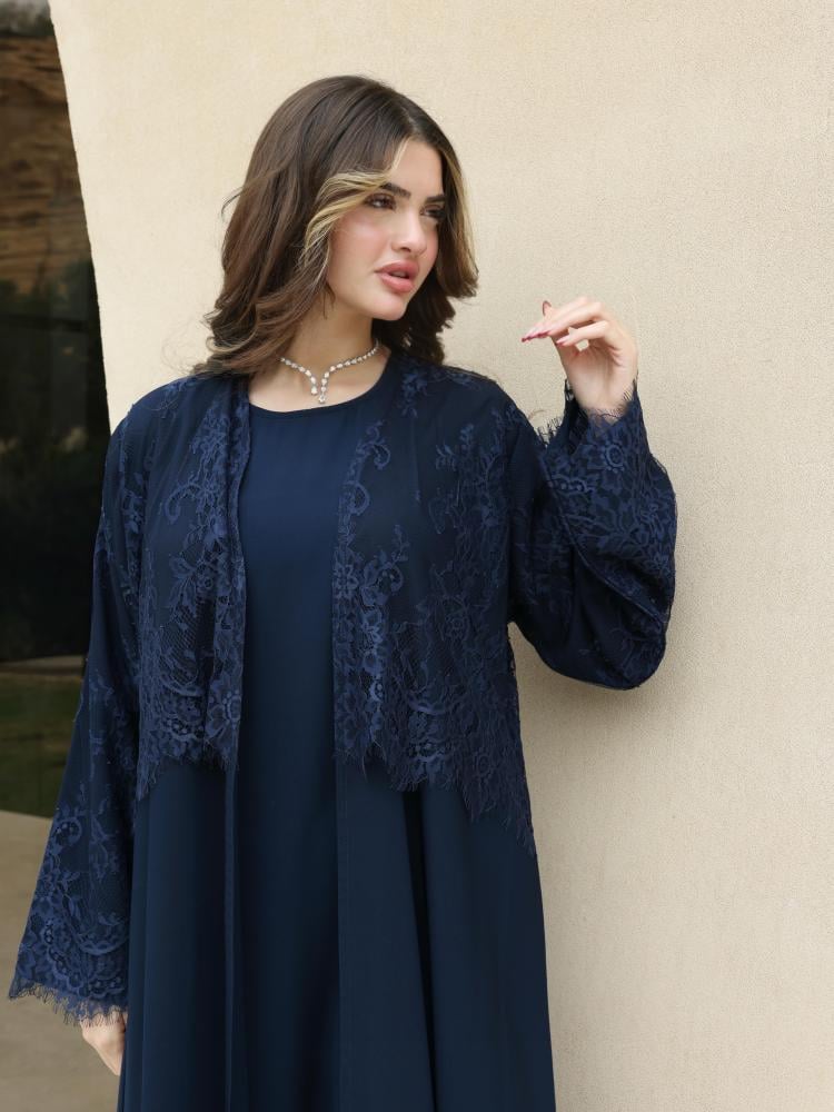 NAVY LACE