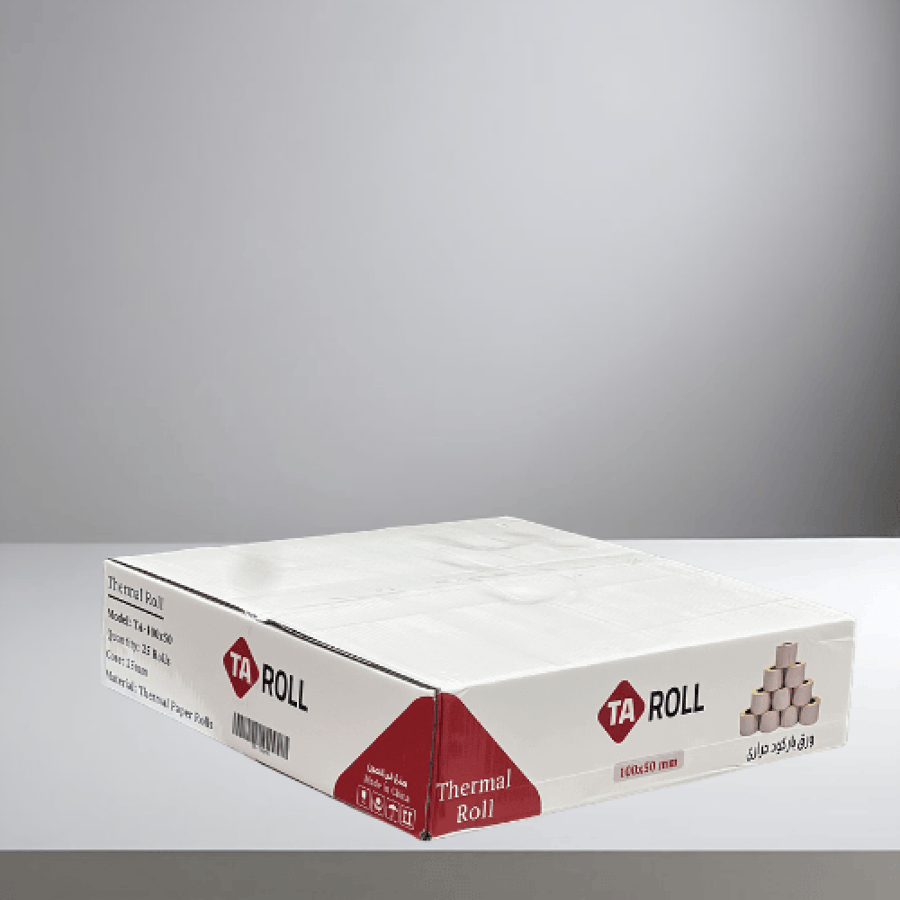 TA 100 50 ورق باركود حراري تي ايه رول TA ROLL Thermal Barcode Lab