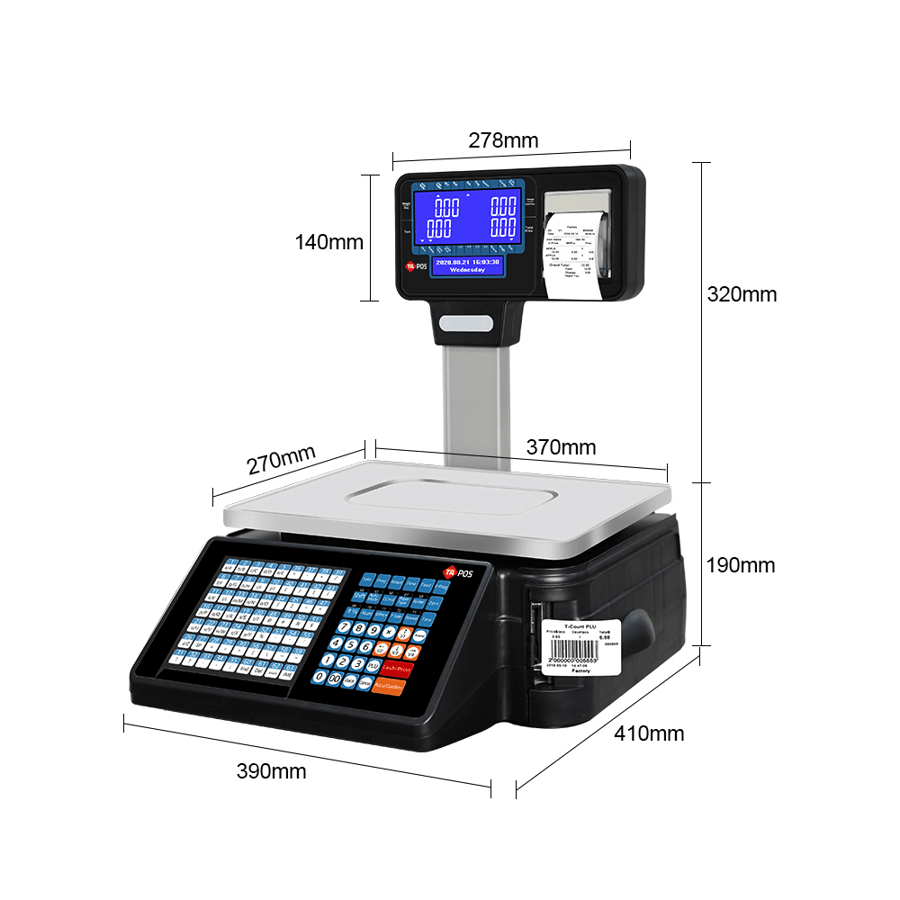 ميزان باركود وطباعة فواتير إلكتروني TA POS TA-650 - View 2